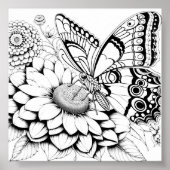 Poster Page Couleur papillon créative (Devant)