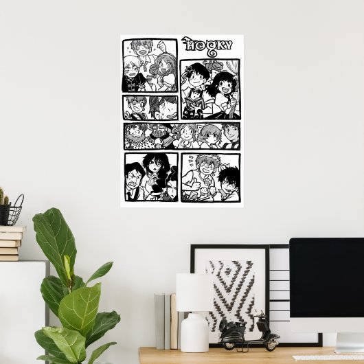 Poster Page de bande dessinée (Bureau à domicile)