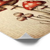 Poster Page de champignons vintages (Coin)