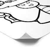 Poster Page de coloration de papillon Halloween drôle (Coin)