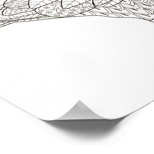 Poster Page de coloration Fancy Pigeon (Coin)