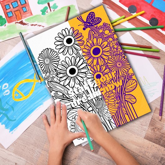 Poster Page de coloriage avec papillon Imprimable