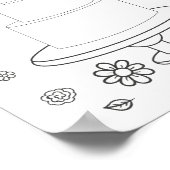 Poster Page de coloriage de gâteau de mariage illustré (Coin)