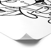 Poster Page de coloriage de lapin Halloween drôle (Coin)