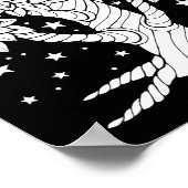 Poster Page de coloriage de l'arbre de nuit de la forêt d (Coin)