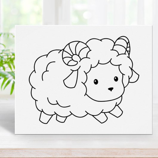Poster Page de coloriage des petits moutons
