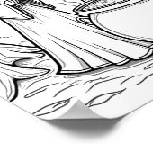 Poster Page de coloriage des sorcières d'Halloween (Coin)