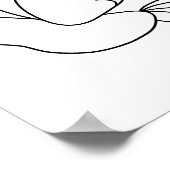 Poster Page de coloriage d'oiseaux de la colombe (Coin)