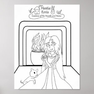 Poster Page de coloriage Hestia