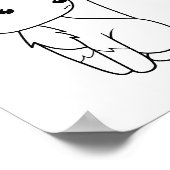 Poster Page de coloriage Little Fox (Coin)