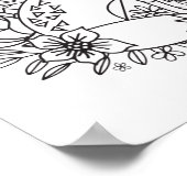 Poster Page de coloriage Little Fox (Coin)