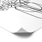 Poster Page de coloriage Mason Jar Daisy Fleurs (Coin)