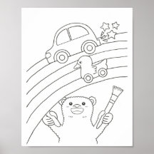 Page de coloriage téléchargeable d'ours polaire ar