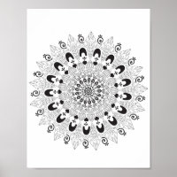 Page de couleur de conception de fleurs Mandala