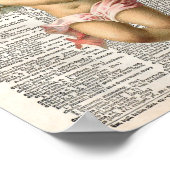 Poster Page de dictionnaire vintage avec cherub (Coin)