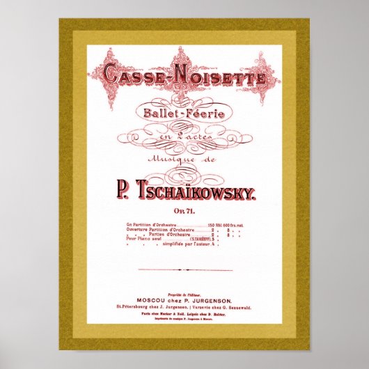 Poster Page de garde musicale Nutcracker Imprimer (Devant)