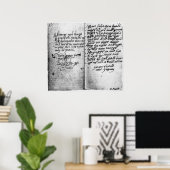 Poster Page de manuscrit (Bureau à domicile)