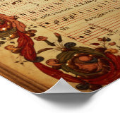 Poster Page de Notation musicale avec historien (Coin)