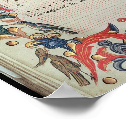 Poster Page de notation musicale avec un historique (Coin)