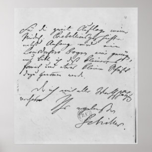 Poster Page de texte avec sa signature