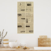 Poster Page de texte des concessions foncières du Dakota (Cuisine)