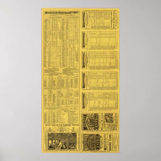 Poster Page de texte Michigan Central Railroad (Devant)