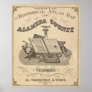 Poster Page de titre Carte de l'atlas du comté d'Alameda