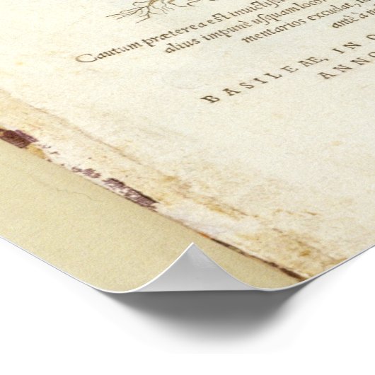Poster Page de titre de 'De Historia Stirpium Commentarii (Coin)