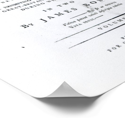 Poster Page de titre, de "La vie de Samuel Johnson" (Coin)