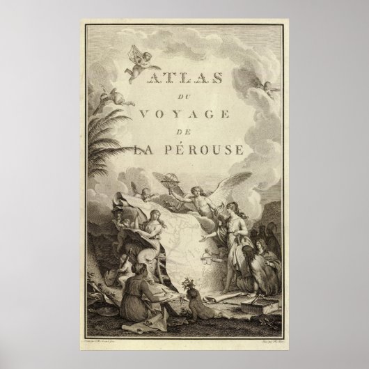 Poster Page de titre de l'Atlas de France (Devant)