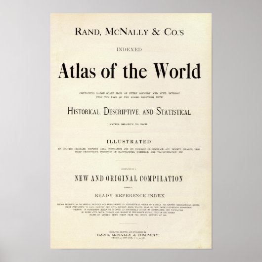 Poster Page de titre de l'Atlas indexé (Devant)