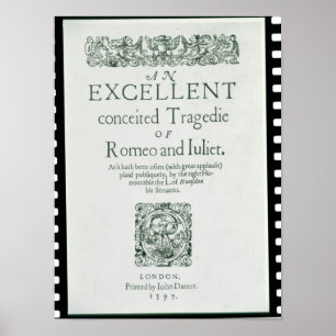 Poster Page de titre de "Romeo and Juliet"