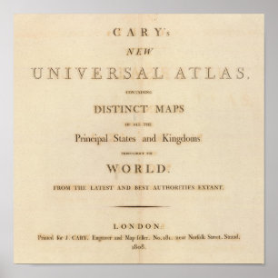 Poster Page de titre du nouvel atlas universel