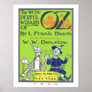 Poster Page de titre illustrée de The Wonderful Wizard of