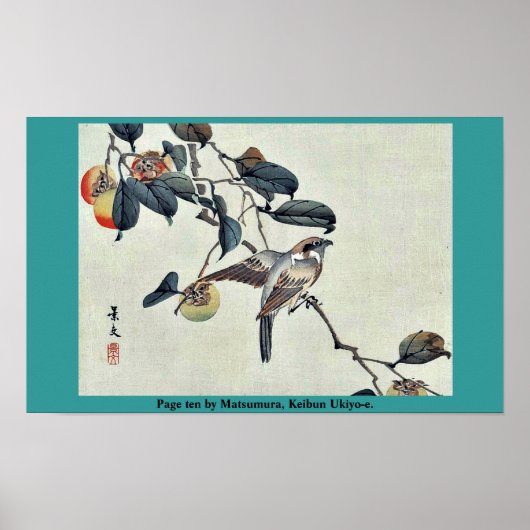 Poster Page dix de Matsumura, Keibun Ukiyo-e. (Devant)