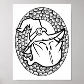 Poster Page Drôle Halloween Bubble Ghost Coloration (Devant)