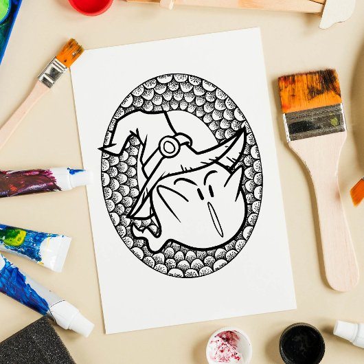 Poster Page Drôle Halloween Bubble Ghost Coloration