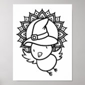 Poster Page Drôle Halloween colorant oiseaux (Devant)