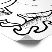 Poster Page Drôle Halloween Poisson Coloration (Coin)