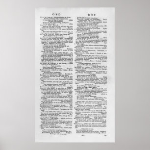 Poster Page d'un dictionnaire