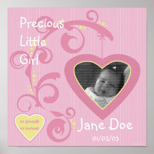 Poster Page Hanging Heart Girl Scrapbook