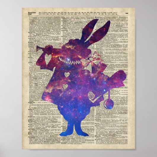 Poster Page Herald Purple Rabple Stencil Sur L'Ancien Liv (Devant)