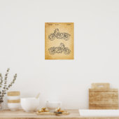 Poster Page Moto Swing Arm Couverture Brevet Ancien livre (Cuisine)
