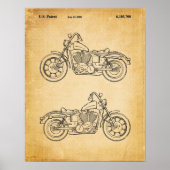 Poster Page Moto Swing Arm Couverture Brevet Ancien livre (Devant)