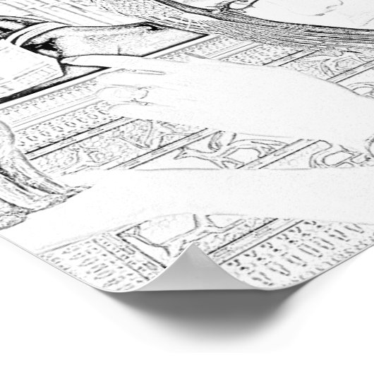 Poster Page Reine avec coloriage pour animaux (Coin)