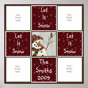 Poster Page Snowman Quilt Scrapbook