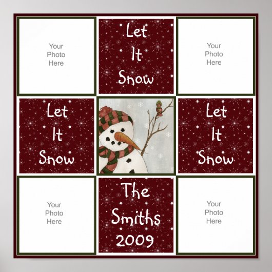 Poster Page Snowman Quilt Scrapbook (Devant)