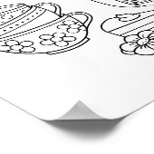 Poster Page Teapot, Teapups et Coloriage de gâteaux (Coin)