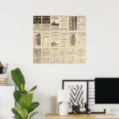 Poster Page texte du chemin de fer Boston et Maine (Bureau à domicile)