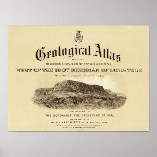 Poster Page Titre de l'Atlas géologique (Devant)